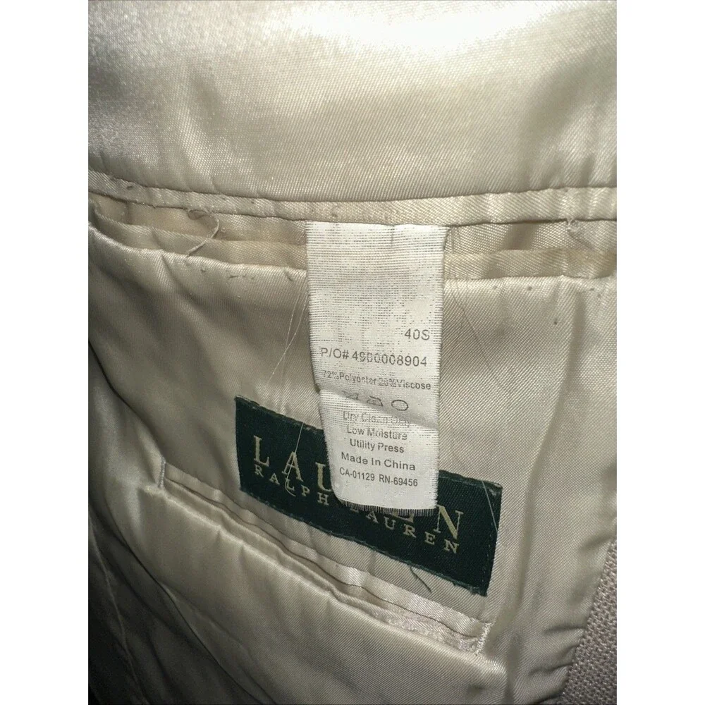 Lauren by Ralph Lauren Men's Sport Coat / Blazer Size 40S Tan Color